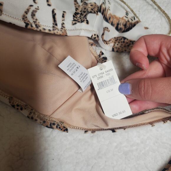 Aerie Leopard Print Bandeau + Cheekier Bikini Swim Set NWT Women's Medium - Picture 8 of 15